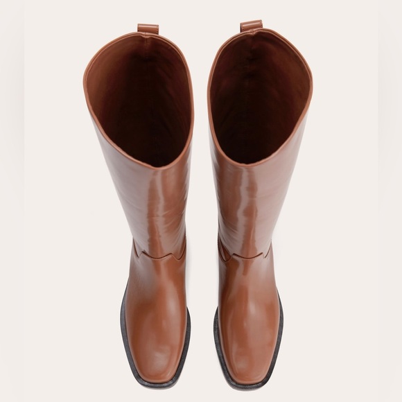 NWT Everlane Knee-High Leather Riding Boots Size 8 Brown - Picture 5 of 12